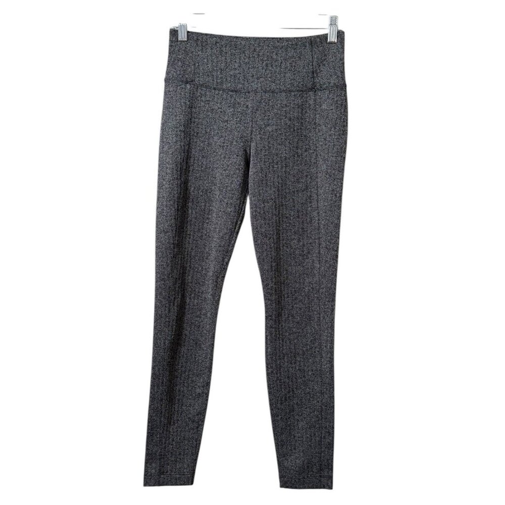 Athleta Pants Women Small Gray Delancey Herringbone Tight Stretch Athleisure